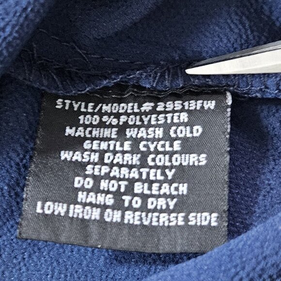 International INC Company Top Womens L Navy LS Criss Cross Ties Crepe Whimsigoth - Picture 12 of 14